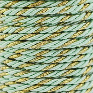 Musthave Kordel Twisted 3mm Mint green-gold