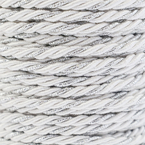 Musthave Kordel Twisted 3mm White-silver