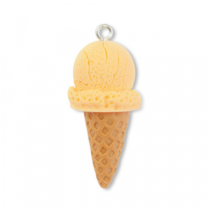 Anh&auml;nger aus Resin Ice Lolly Yellow-light brown