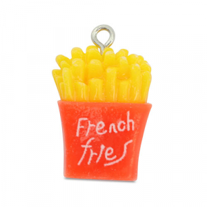 Anh&auml;nger aus Resin Fries Coral red-yellow