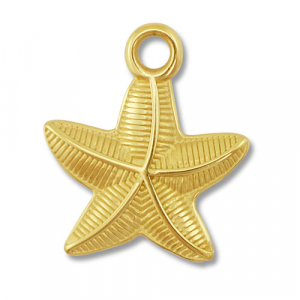 Anh&auml;nger aus Stainless Steel - Rostfreiem Stahl Starfish Gold