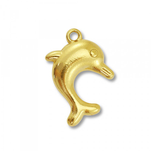 Anh&auml;nger aus Stainless Steel - Rostfreiem Stahl Dolphin Gold