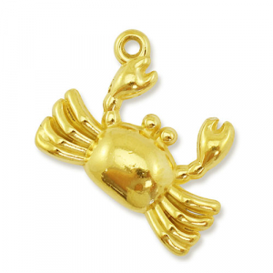 Anh&auml;nger aus Stainless Steel - Rostfreiem Stahl Crab Gold