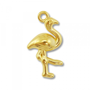 Anh&auml;nger aus Stainless Steel - Rostfreiem Stahl Flamingo Gold