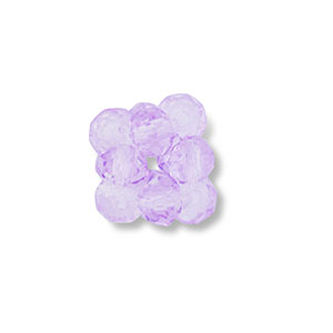 Facetten Perlen Anh&auml;nger Flower Transparent lilac