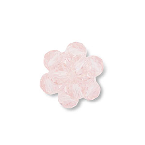 Facetten Perlen Anh&auml;nger Flower Transparent light pink