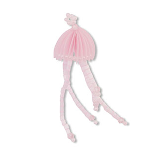 Anh&auml;nger aus Glasperlen Jellyfish Light pink-white