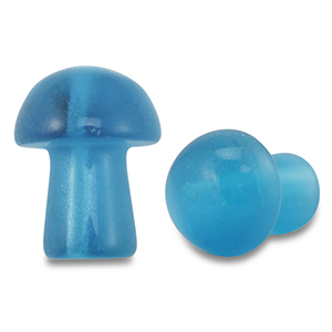 Perlen Naturstein Glass Mushroom Blue