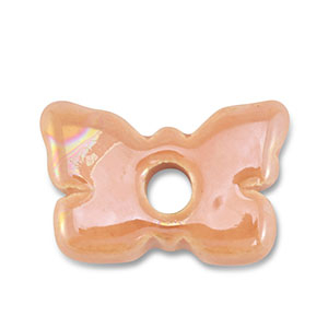 Perlen Griechische Keramik DQ Butterfly Coral peach