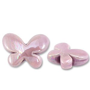 Perlen Griechische Keramik DQ Butterfly Lilac
