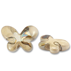 Perlen Griechische Keramik DQ Butterfly Beige-brown