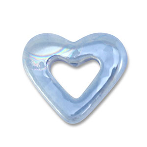 Perlen Griechische Keramik DQ Heart Blue