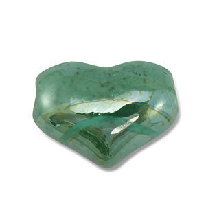 Perlen Griechische Keramik DQ Heart Turquoise green