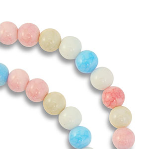 Glas Perlen 6 mm Multicolor