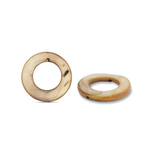 Perle Muschel 15mm Round Brown