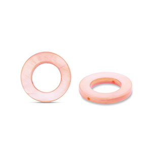 Perle Muschel 15mm Round Pink