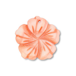 Anh&auml;nger Muschel Flower Peach pink