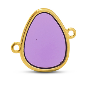 Anh&auml;nger Metall DQ Zwischenst&uuml;ck Purple-Gold (Nickelfrei)