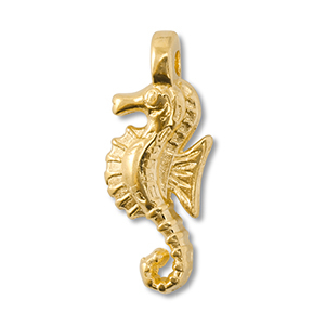 Anh&auml;nger Metall DQ Seahorse Gold (Nickelfrei)