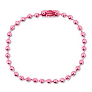 Farbiges Zubeh&ouml;r Ballchain with Clasp Shiny pink
