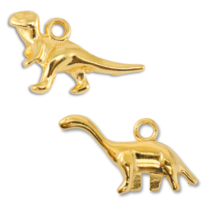 Anh&auml;nger Metall DQ Dinosaur Gold (Nickelfrei)