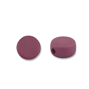 Perlen Acryl Disc Aubergine