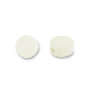 Perlen Acryl Disc Off white