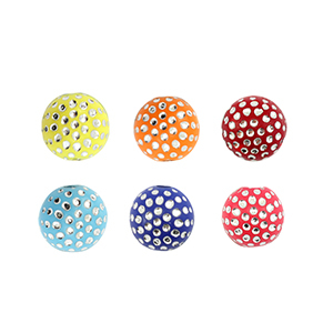 6 mm Perlen aus Acryl im Strasssteinchen-Look Multicolour-silver