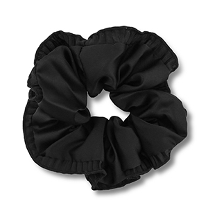 Stoff Haargummi-Scrunchie Silky Black
