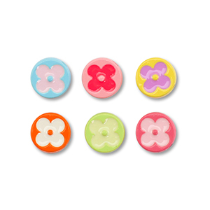 Perlen Metall Enamel Round Multicolour