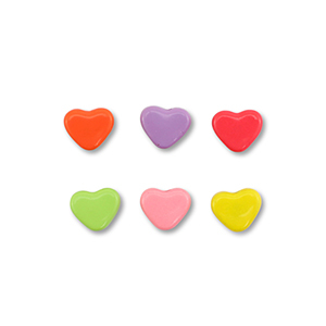 Perlen Metall Enamel Heart Multicolour