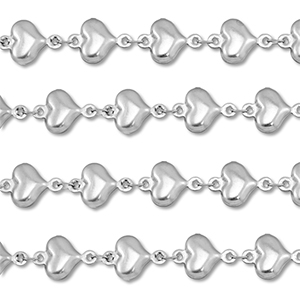 Zubeh&ouml;r aus Stainless Steel - Rostfreiem Stahl Gliederkette Heart Silver