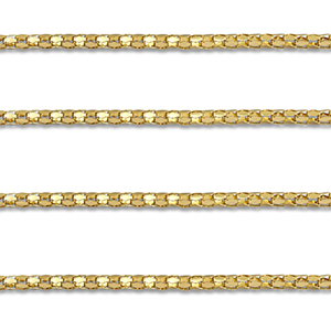 Zubeh&ouml;r aus Stainless Steel - Rostfreiem Stahl Gliederkette Popcorn Gold