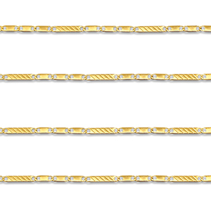 Zubeh&ouml;r aus Stainless Steel - Rostfreiem Stahl Gliederkette Flat Gold