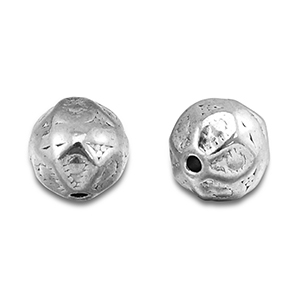 Perlen aus Stainless Steel - Rostfreiem Stahl Round Silver