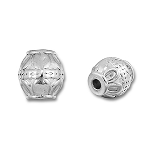 Perlen aus Stainless Steel - Rostfreiem Stahl Silver