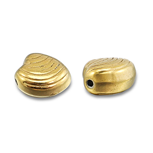 Perlen aus Stainless Steel - Rostfreiem Stahl Shell Gold