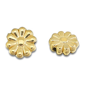 Perlen aus Stainless Steel - Rostfreiem Stahl Flower Gold