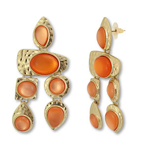 Statement-Ohrringe Gold-coral