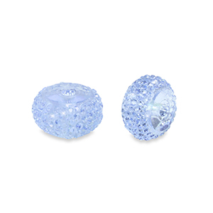 Perlen aus Resin Rondell 12mm Blue