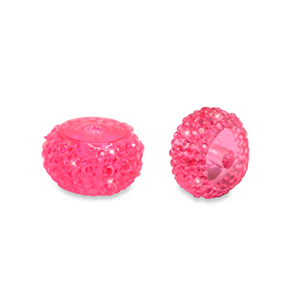 Perlen aus Resin Rondell 6mm Pink