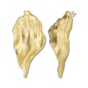 Statement-Ohrringe Leaf Gold