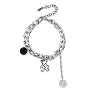 Stainless Steel - Rostfrei Stahl Armb&auml;nder Bear Silver