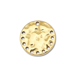 Anh&auml;nger / Connector aus Stainless Steel - Rostfreiem Stahl Round Gold