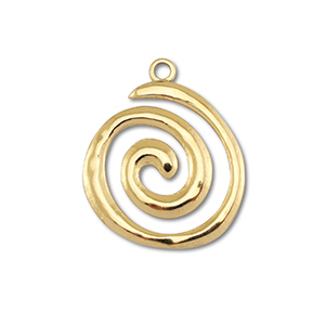 Anh&auml;nger aus Stainless Steel - Rostfreiem Stahl Spiral Gold