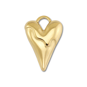 Anh&auml;nger aus Stainless Steel - Rostfreiem Stahl Heart Gold