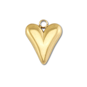 Anh&auml;nger aus Stainless Steel - Rostfreiem Stahl Heart Gold