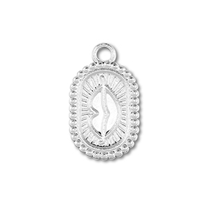 Anh&auml;nger aus Stainless Steel - Rostfreiem Stahl Oval with Kiss Silver