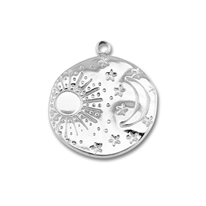 Anh&auml;nger aus Stainless Steel - Rostfreiem Stahl Sun & Moon Silver