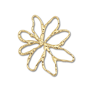 Anh&auml;nger / Connector aus Stainless Steel - Rostfreiem Stahl Flower Gold